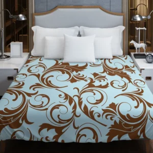 Decorative Damask Pattern Duvet Cover