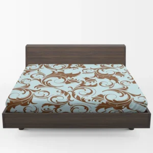 Decorative Damask Pattern Fitted Sheet 1