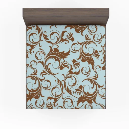 Decorative Damask Pattern Fitted Sheet