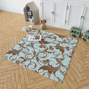 Decorative Damask Pattern Rug 1