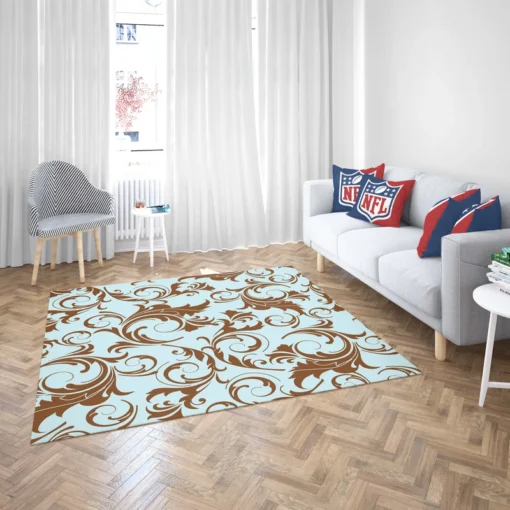 Decorative Damask Pattern Rug 2