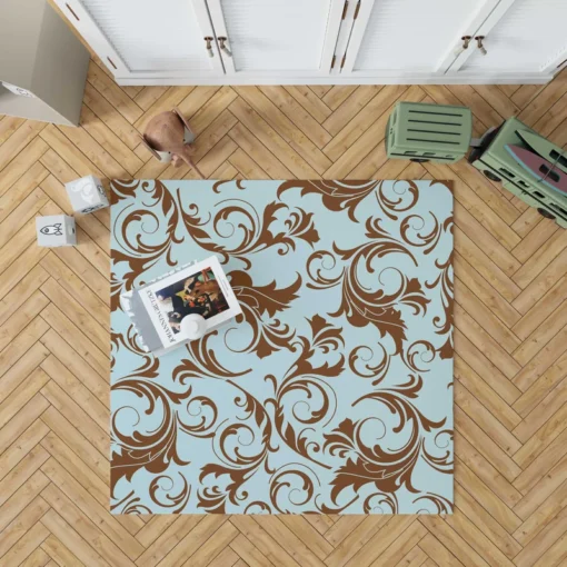 Decorative Damask Pattern Rug