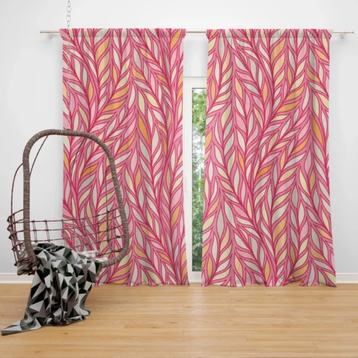 Decorative Floral Ornament Design Curtain