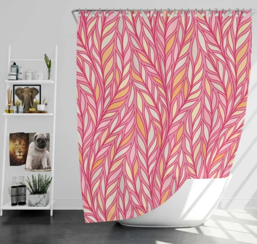 Decorative Floral Ornament Design Shower Curtain