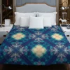 Deep Blue Dye Colored Ikat Duvet Cover