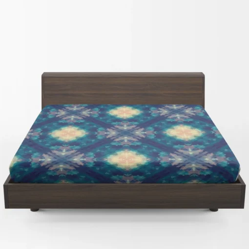 Deep Blue Dye Colored Ikat Fitted Sheet 1