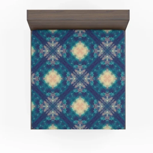 Deep Blue Dye Colored Ikat Fitted Sheet