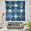 Deep Blue Dye Colored Ikat Wall Tapestry