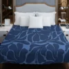 Deep Blue Monochrome Pattern Duvet Cover