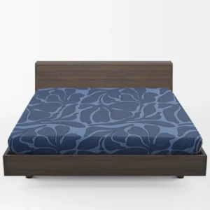 Deep Blue Monochrome Pattern Fitted Sheet 1