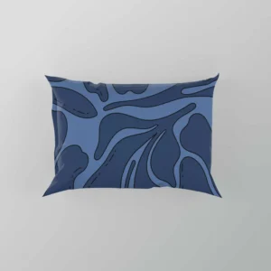 Deep Blue Monochrome Pattern Pillow Case