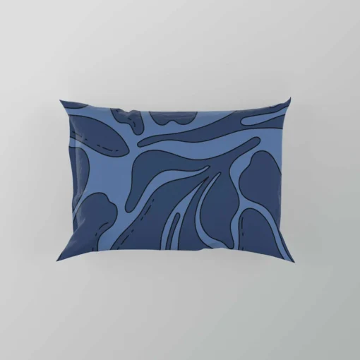 Deep Blue Monochrome Pattern Pillow Case