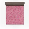 Deep Peach Pretty Paisley On Medium Pink Fitted Sheet