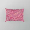 Deep Peach Pretty Paisley On Medium Pink Pillow Case