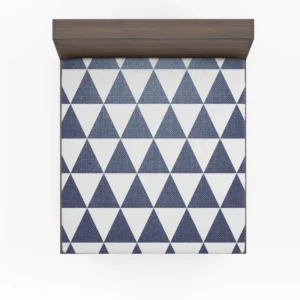 Denim Blue Triangle Pattern Fitted Sheet