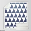 Denim Blue Triangle Pattern Sherpa Fleece Blanket