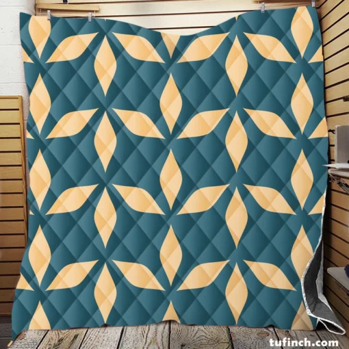 Denim Colored Modern Minimalist Quilt Blanket