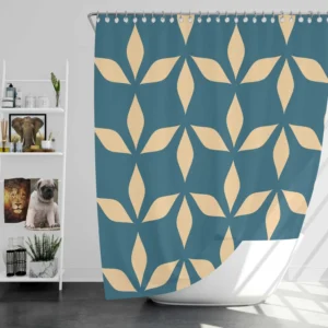 Denim Colored Modern Minimalist Shower Curtain