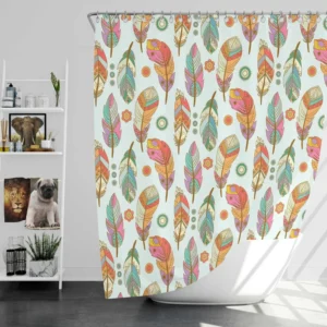 Detailed  Boho Pattern Design Shower Curtain