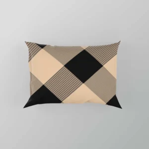 Diagonal Gingham Plaid Pattern Pillow Case