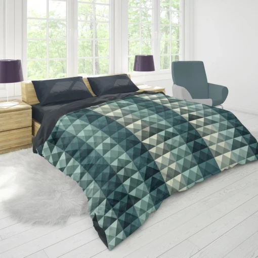 Diamond Grid Pattern Duvet Cover 1