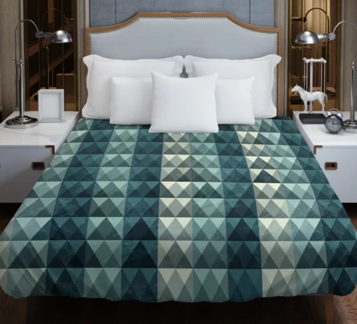 Diamond Grid Pattern Duvet Cover