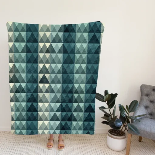 Diamond Grid Pattern Fleece Blanket