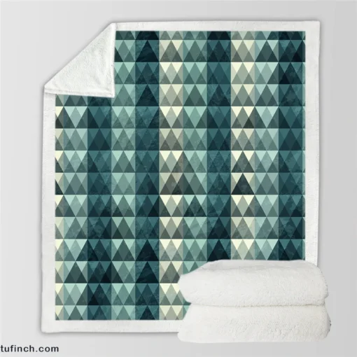 Diamond Grid Pattern Sherpa Fleece Blanket