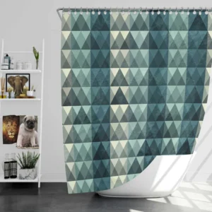 Diamond Grid Pattern Shower Curtain