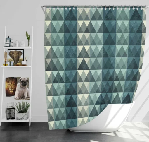 Diamond Grid Pattern Shower Curtain