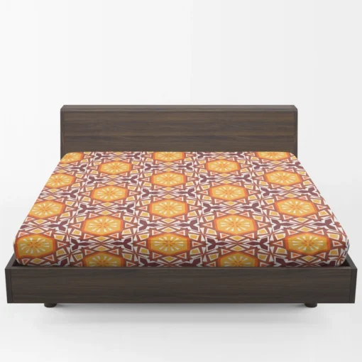 Diamond Shaped Ethnic Pattern Fitted Sheet 1