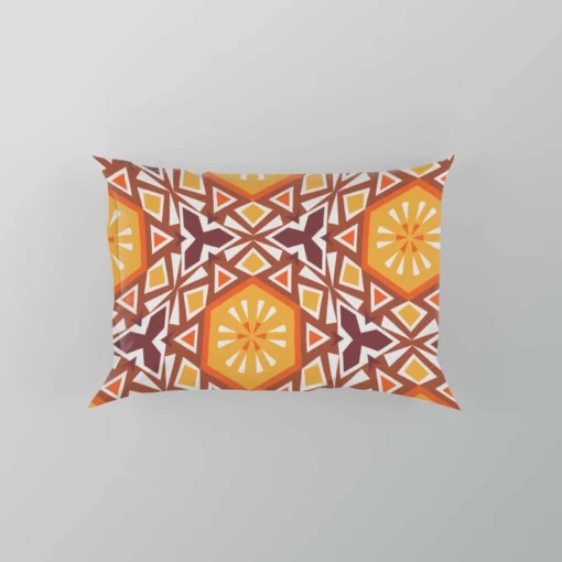 Diamond Shaped Ethnic Pattern Pillow Case