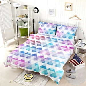 Diamond Shapes Triangle Gradient Bedding Set