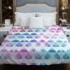 Diamond Shapes Triangle Gradient Duvet Cover