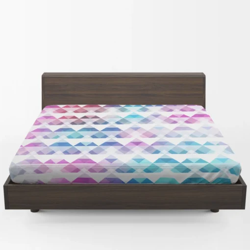 Diamond Shapes Triangle Gradient Fitted Sheet 1