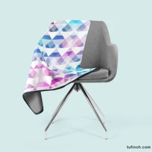 Diamond Shapes Triangle Gradient Fleece Blanket 2