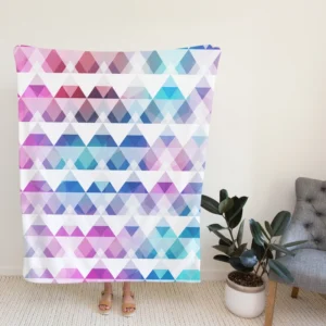 Diamond Shapes Triangle Gradient Fleece Blanket