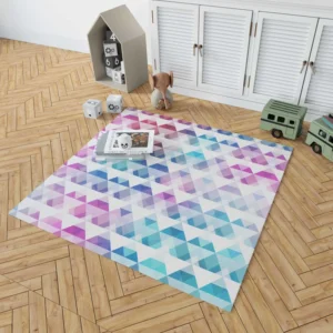 Diamond Shapes Triangle Gradient Rug 1