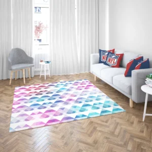 Diamond Shapes Triangle Gradient Rug 2