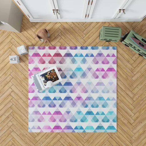 Diamond Shapes Triangle Gradient Rug