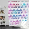 Diamond Shapes Triangle Gradient Shower Curtain