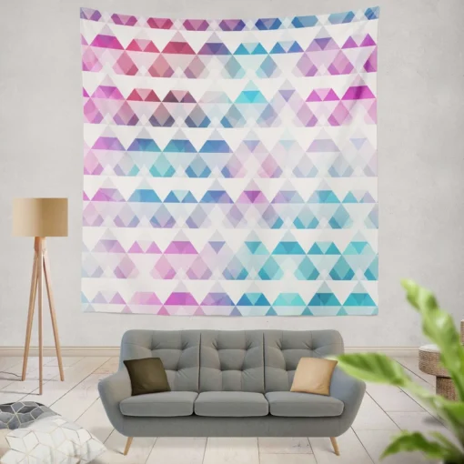 Diamond Shapes Triangle Gradient Wall Tapestry