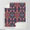 Diamond Songket Pattern Sherpa Fleece Blanket