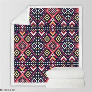 Diamond Songket Pattern Sherpa Fleece Blanket