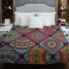 Different Colored Indian Patch Design Duvet Cover