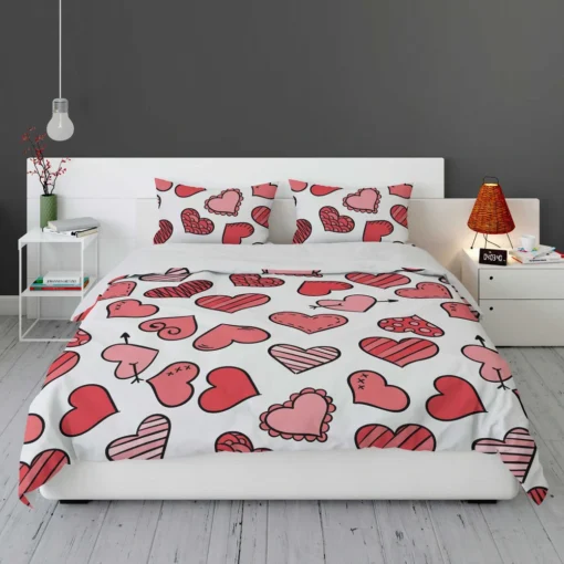 Different Styled Love Hearts Bedding Set 1