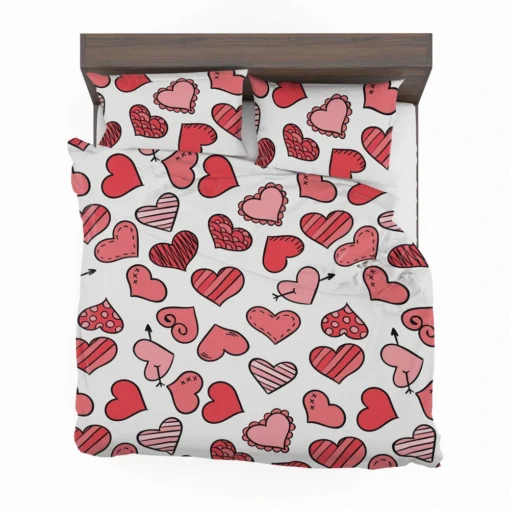 Different Styled Love Hearts Bedding Set 2