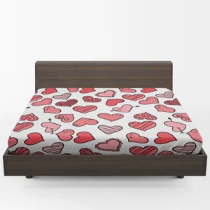 Different Styled Love Hearts Fitted Sheet 1