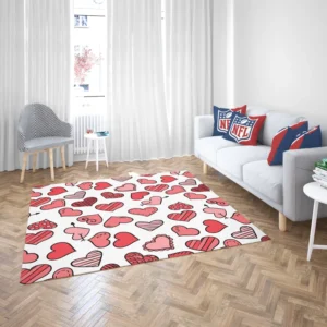 Different Styled Love Hearts Rug 2