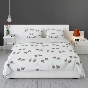 Dinosaur Footprint Paw Pattern Bedding Set 1